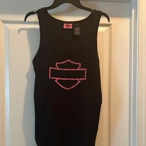 Harley-Davidson Black Tank with Pink Label